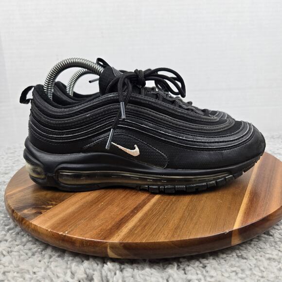 Nike Kid 6.5y Air Max 97 GS Triple Black Casual Lifestyle Daily Athletic Sneaker - Picture 3 of 13
